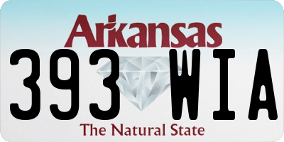 AR license plate 393WIA