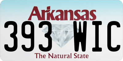AR license plate 393WIC