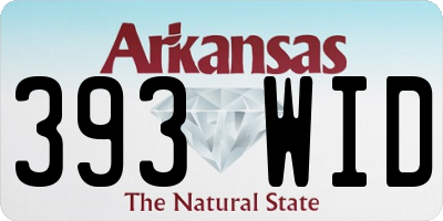 AR license plate 393WID