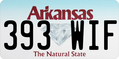 AR license plate 393WIF