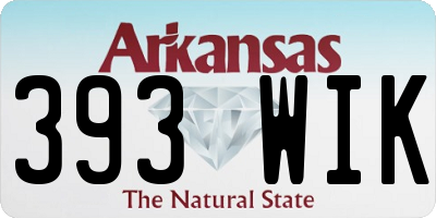 AR license plate 393WIK