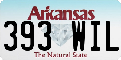 AR license plate 393WIL