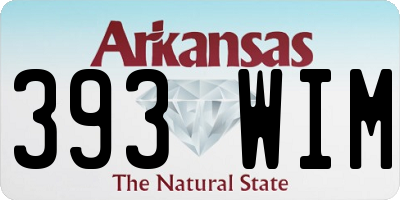 AR license plate 393WIM