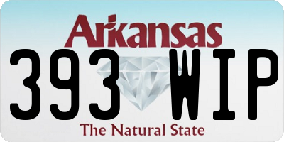AR license plate 393WIP