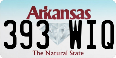 AR license plate 393WIQ