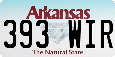 AR license plate 393WIR