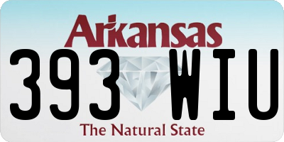 AR license plate 393WIU