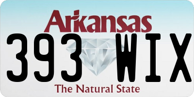 AR license plate 393WIX