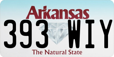 AR license plate 393WIY