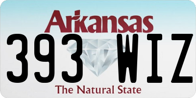 AR license plate 393WIZ