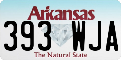 AR license plate 393WJA