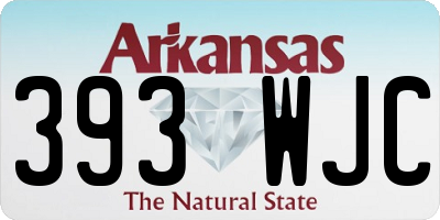 AR license plate 393WJC