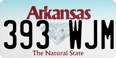 AR license plate 393WJM