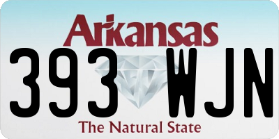 AR license plate 393WJN