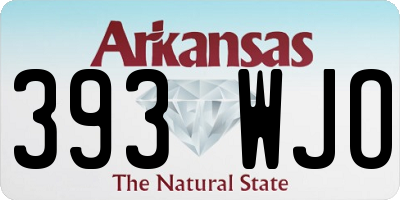 AR license plate 393WJO