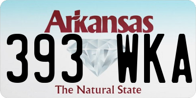 AR license plate 393WKA