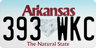 AR license plate 393WKC
