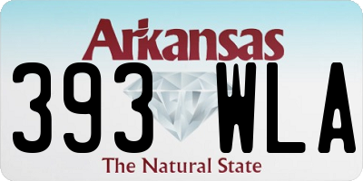 AR license plate 393WLA