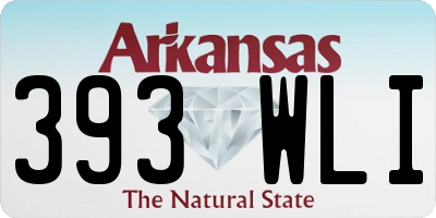 AR license plate 393WLI