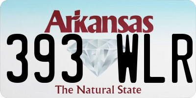 AR license plate 393WLR