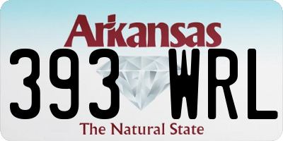AR license plate 393WRL