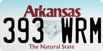 AR license plate 393WRM