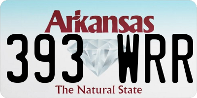 AR license plate 393WRR