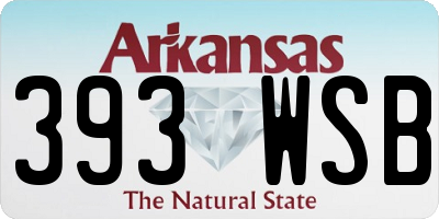 AR license plate 393WSB