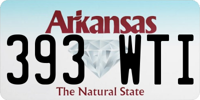 AR license plate 393WTI