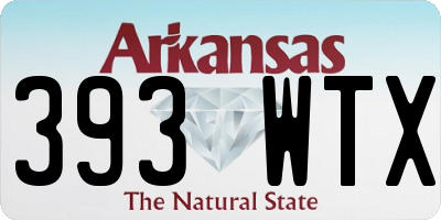 AR license plate 393WTX