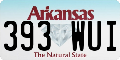 AR license plate 393WUI