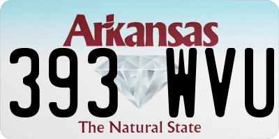 AR license plate 393WVU