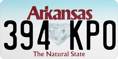 AR license plate 394KPO