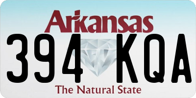 AR license plate 394KQA