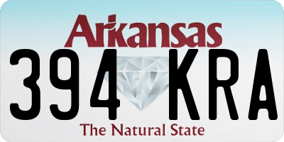 AR license plate 394KRA
