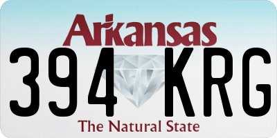 AR license plate 394KRG
