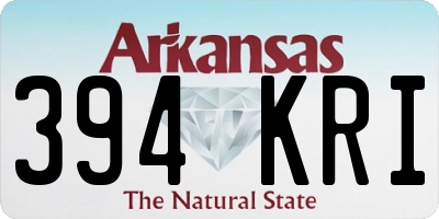 AR license plate 394KRI