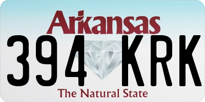 AR license plate 394KRK