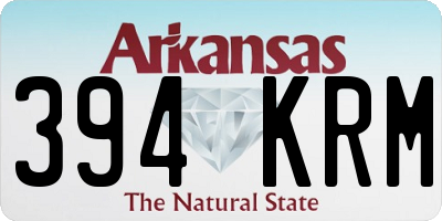 AR license plate 394KRM