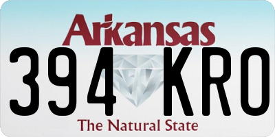 AR license plate 394KRO