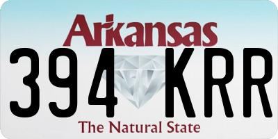 AR license plate 394KRR