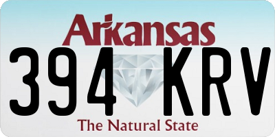 AR license plate 394KRV