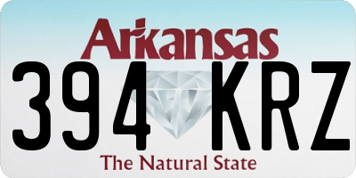 AR license plate 394KRZ