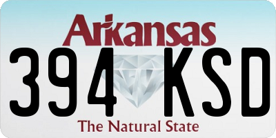 AR license plate 394KSD