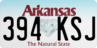 AR license plate 394KSJ