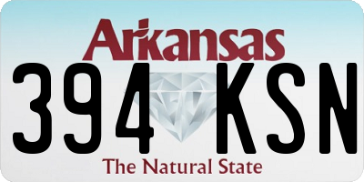 AR license plate 394KSN