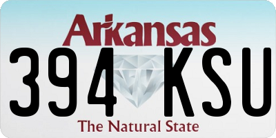 AR license plate 394KSU