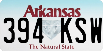 AR license plate 394KSW