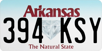 AR license plate 394KSY