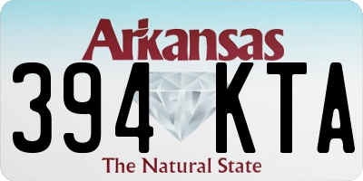 AR license plate 394KTA